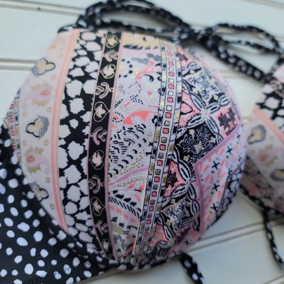 Victorias Secret 34D Bikini Top Fabulous Swimwear Pink Black Gorgeous Add 1.5cup - Picture 11 of 11